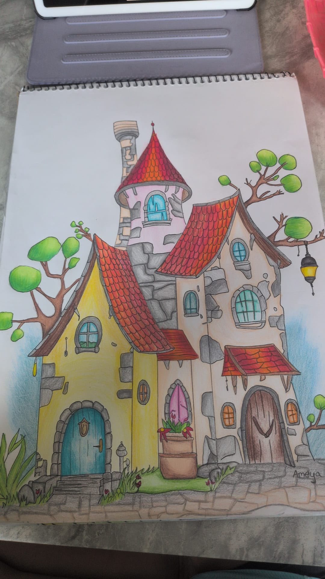 Storybook House — student Christmas card, 2026